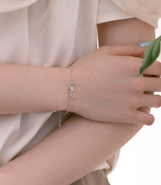 925 Sterling Silver Armand-Love with Zirconia Stones