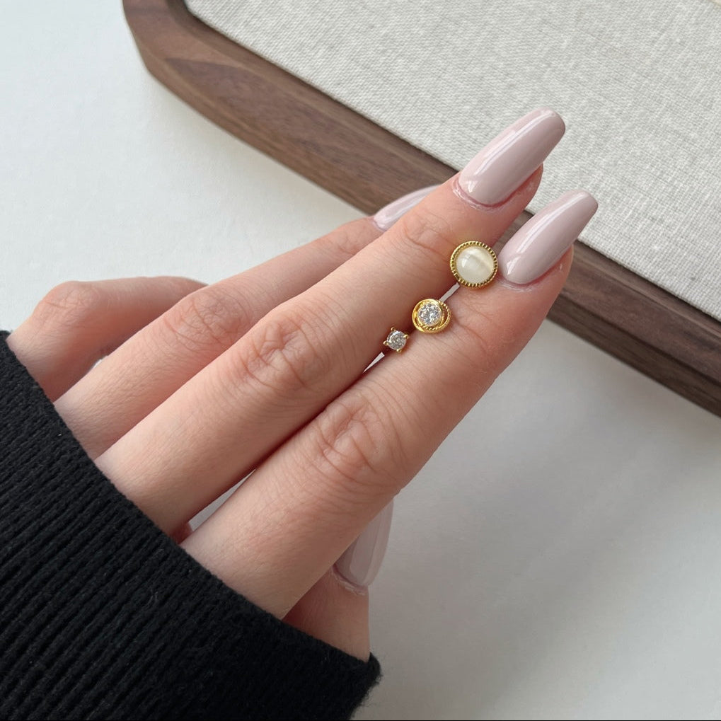 18K gold-plated earring set - Ear Stacking Trio