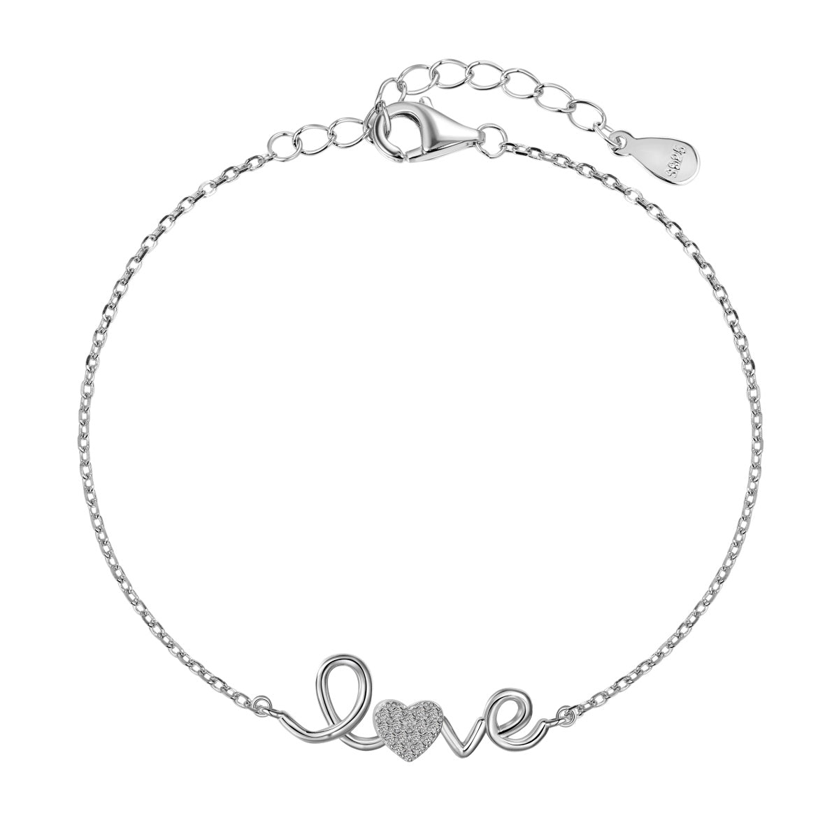 925 Sterling Silver Armand-Love with Zirconia Stones