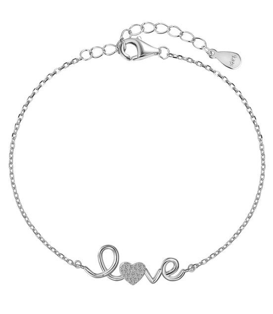 925 Sterling Silver Armand-Love with Zirconia Stones
