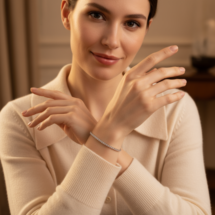 Elegantes Portrait Tennis Armband